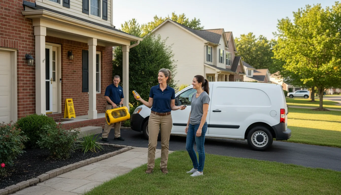 Residential water damage restoration in Utica, IL
